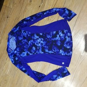 Athleta long sleeve running Athletic blue top like new sz XXS.